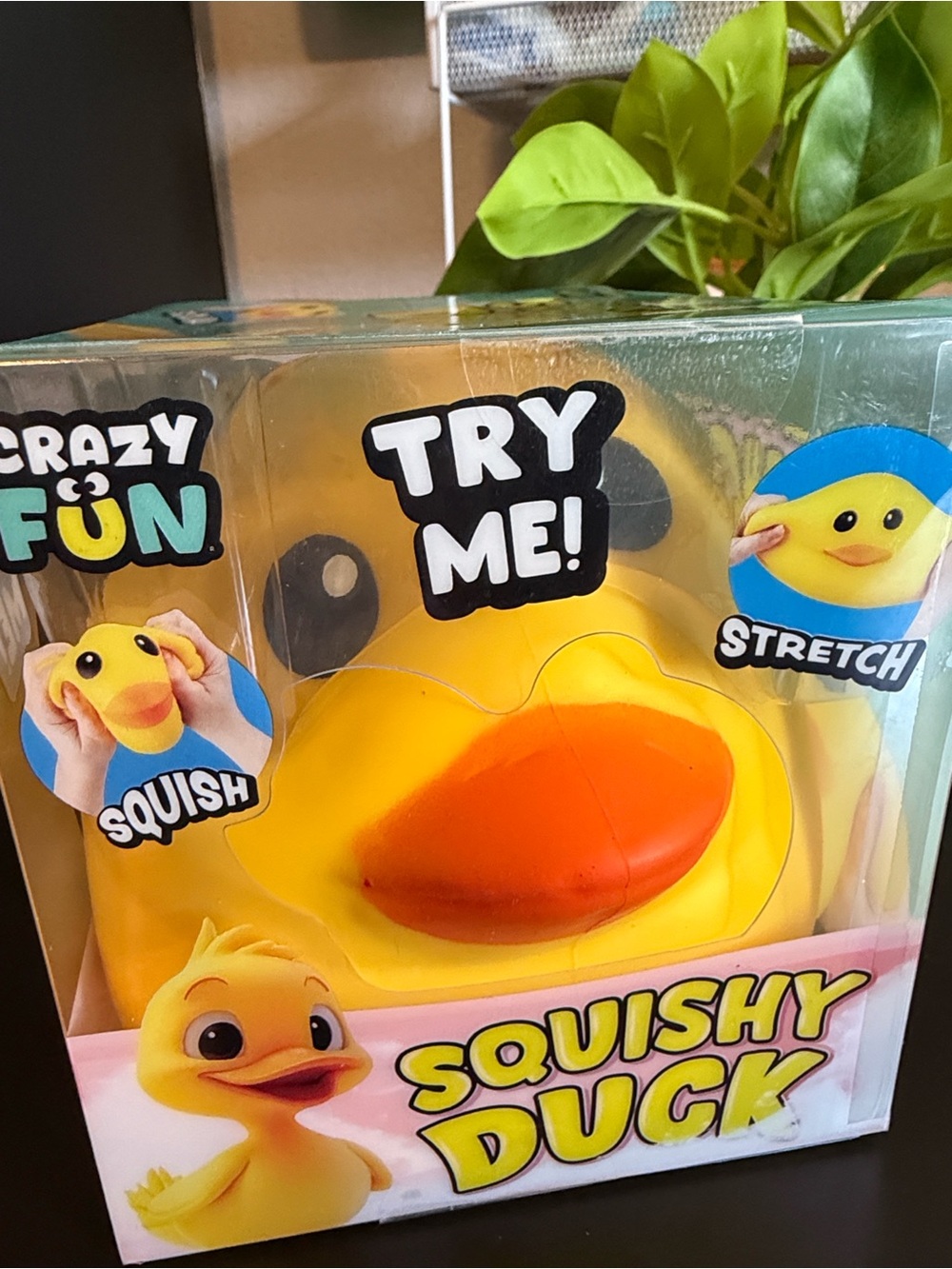 Crazy Fun Jumbo Squishy Duck Plush Toy - Yellow & Orange